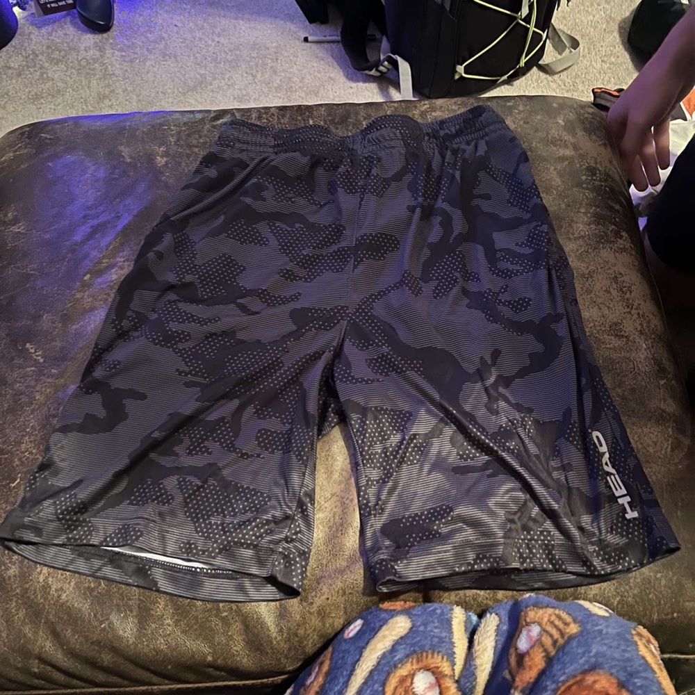 Boys black camp shorts
